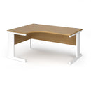 Dams Vivo ergonomic oak desk with spacious workspace and modern design, ideal for comfortable office setup.
