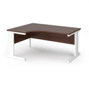 Dams Vivo ergonomic walnut desk with sleek wooden surface and modern design, ideal for office or workspace setup.