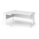 White Vivo ergonomic desk by Dams featuring a spacious work surface and modern design, ideal for office or home workspace.