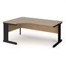 Dams Vivo ergonomic desk in Kendal Oak finish with a spacious tabletop and modern design for home or office workspace.