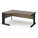 Dams Vivo ergonomic desk in Nebraska Oak finish with spacious tabletop and modern design for comfortable workspace.
