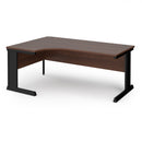 Dams Vivo ergonomic desk in walnut wood with sleek modern design, spacious workspace and sturdy construction for home or office use.