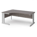 Dams Vivo ergonomic desk in grey oak finish with a spacious work surface and modern design for comfortable workspace.