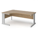 Dams Vivo ergonomic desk in Kendal Oak finish, featuring a spacious work surface and modern design for office use.