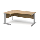 Dams Vivo ergonomic oak desk featuring a spacious wooden surface and modern design for comfortable workspace setup.