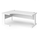 White Vivo ergonomic desk by Dams, featuring a spacious workspace and modern design, ideal for an office or home workspace.