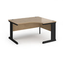 Dams Vivo ergonomic desk in Kendal Oak finish, featuring a spacious workspace and modern design for home or office use.