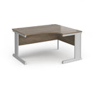 Dams Vivo ergonomic desk in Nebraska Oak finish with spacious surface and modern design, ideal for home or office workspace.