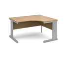 Dams Vivo ergonomic oak desk with sleek wooden surface and modern design, suitable for home or office workspace.