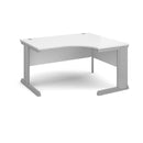 White Vivo ergonomic desk by Dams with a spacious work surface and modern design, suitable for home or office use.
