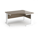 Dams Vivo ergonomic desk in Nebraska Oak finish with spacious surface and modern design, ideal for home or office workspace.
