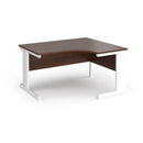 Dams Vivo ergonomic walnut desk with sleek wood finish, featuring spacious surface and modern design for comfortable workspace.