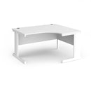 White Vivo ergonomic desk by Dams with sleek design, featuring spacious work surface and modern aesthetic.