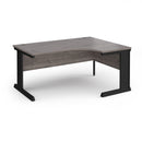 Dams Vivo ergonomic desk in grey oak finish with a spacious work surface and modern design for home or office use.