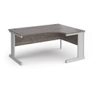 Dams Vivo ergonomic desk in grey oak finish with sleek modern design and spacious workspace for home or office use.