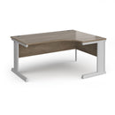 Dams Vivo ergonomic desk in Nebraska Oak finish with clean lines and spacious workspace, ideal for modern home or office setup.