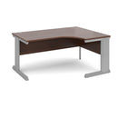 Dams Vivo ergonomic walnut desk with sleek wood surface and modern design, ideal for ergonomic workspace setup.