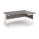 Dams Vivo ergonomic desk in grey oak finish with a spacious work surface and modern design for home or office use.