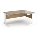 Dams Vivo ergonomic desk in Kendal Oak finish with spacious work surface and modern design, ideal for home or office use.