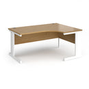 Dams Vivo ergonomic oak desk with sleek wooden surface and modern design, ideal for a stylish home office workspace.
