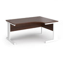 Dams Vivo ergonomic walnut desk with sleek wood finish and modern design, suitable for home or office workspace.