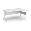 White Dams Vivo ergonomic desk with sleek design and spacious surface for comfortable workspace setup.