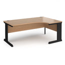 Dams Vivo ergonomic desk in beech wood with a spacious work surface and modern design, ideal for home or office use.