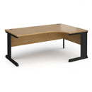 Dams Vivo ergonomic oak desk with sleek wooden surface and modern design, suitable for home or office workspace.