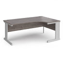 Dams Vivo ergonomic desk in grey oak finish with spacious workspace and modern design.