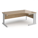 Vivo ergonomic desk in Kendal Oak finish by Dams, showing a spacious workspace with clean lines and modern design