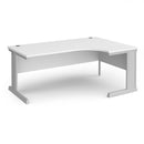 White Dams Vivo ergonomic desk with clean, modern design and spacious workspace for comfortable office setup.