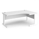 White Vivo ergonomic desk by Dams with a sleek design, featuring a spacious workspace and modern white finish.