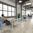 Eros Rectangular Dining Table With Flat Rectangular Base - Kendal Oak - NWOF