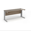 Dams Vivo 600mm deep straight desk in Nebraska Oak with clean lines and spacious surface for home or office use