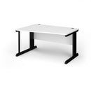 White Vivo Wave Desk by Dams with sleek modern design, featuring a smooth surface and curved edges for contemporary workspace.