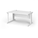 Vivo Wave Desk in white by Dams, featuring sleek modern design and smooth white finish, suitable for home or office workspace.