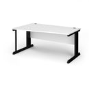 White Vivo Wave Desk by Dams with smooth surface and modern design, ideal for home or office workspace.