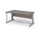 Vivo Wave Desk in Grey Oak by Dams, featuring a modern wooden surface and sleek design for contemporary office spaces.