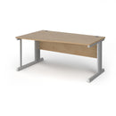Dams Vivo Wave Desk in Kendal Oak with sleek wood grain finish, modern design, and spacious surface for workspace or home office.
