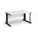White Vivo Wave Desk by Dams with sleek, modern design, featuring smooth surfaces and minimalist style for contemporary workspaces.