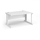 Dams Vivo Wave Desk in white with sleek modern design, featuring smooth surfaces and contemporary style for home or office use.