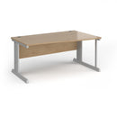 Dams Vivo Wave Desk in Kendal Oak finish, showcasing smooth wooden surface and modern design for home or office workspace.
