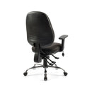 Dams Vantage Ergo Task Chair with black backrest and adjustable headrest, ergonomic design for comfortable office seating.