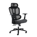 Zala Mesh Back Operator Chair With Headrest And Black Mesh Seat - NWOF