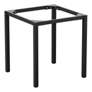 Black Paris 4-leg 2-seater dining table base by ZAP, featuring a square design and sturdy metal construction.