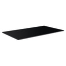 Black Extrema rectangular table top by ZAP, showcasing a sleek, modern design suitable for various furniture setups.
