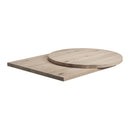 Rustic solid oak table top in extra white finish by ZAP, showcasing a natural wood grain and sturdy rectangular surface.