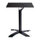 Black Extrema Complete Dining Table by ZAP with Spaceguard Deluxe black flip top base, square design, and modern style.