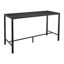 Black Extrema Bar Height Table by ZAP with sleek modern design, featuring a sturdy metal frame and smooth tabletop surface.
