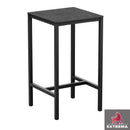 ZAP Extrema metallic anthracite bar height square table with a modern design and sturdy metal construction.